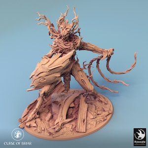 Ent Treant Treeman Treefolk v2 Premium dnd Miniature Mini | Resin 3D Printed | 28mm 32mm to 100mm | 44759