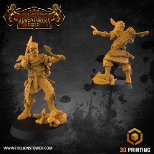 ベテランアーチャー ** v2 | プレミアム 3D プリント卓上ミニチュア 28 mm 32 mm ～ 100 mm | dnd