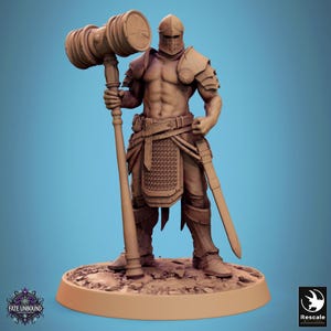 Paladin Knight Cleric Crusade Ranger v14 Premium dnd Miniature Mini  Warrior | Resin 3D Printed| 28mm 32mm 100mm| 46460
