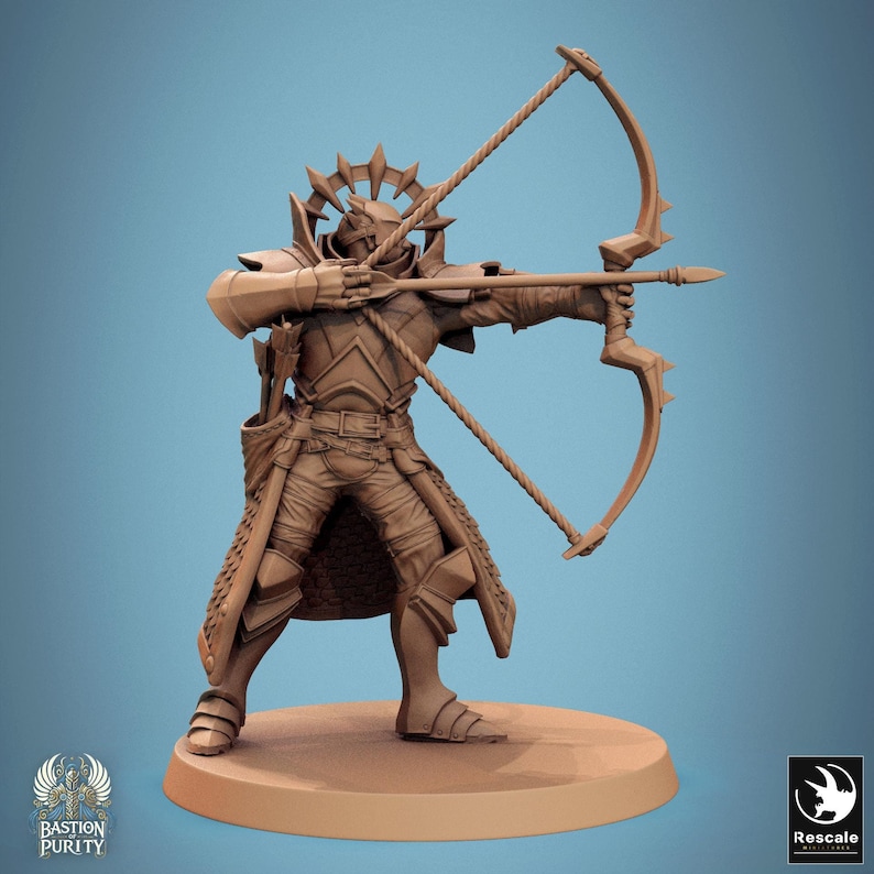 Archer Ranger V6 Dnd Miniatures Compatible With 28mm 32mm Fantasy Minis ...