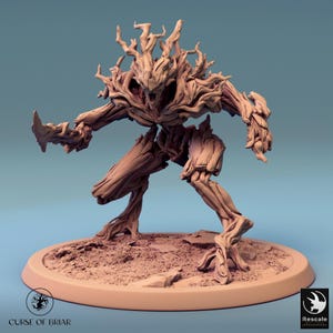 Treeman Treant Fighter v8 DnD-miniatyrer kompatibla med 28 mm 32 mm fantasyminiar | 44753_D
