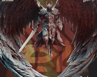 Aasimar Paladin Angel Premium dnd Miniature Mini Archangel Celestial Resin 3D Printed | 50503