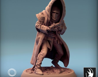 Assassin Rogue DnD v15 Miniatures compatible with 28mm 32mm fantasy minis | 44650