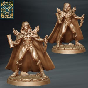 Bruja Hechicera Cultista Femenina Parca v4 Premium DND Mini Figura Figura Fantasía Miniaturas de Mesa 28 mm 32 mm a 100 mm / 47120