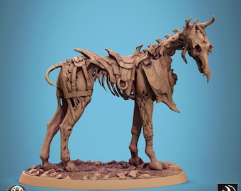 Caballo no muerto de pesadilla v3 Miniaturas DnD compatibles con miniaturas de fantasía de 28 mm y 32 mm / 46087