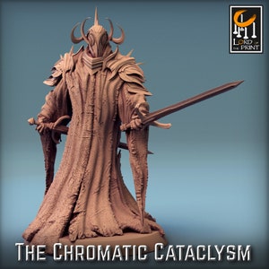 Cultista Espectro v2 Monje Tiamat Sombra Premium dnd Miniatura Mini Figura / 28 mm 32 mm a 100 mm / 44022