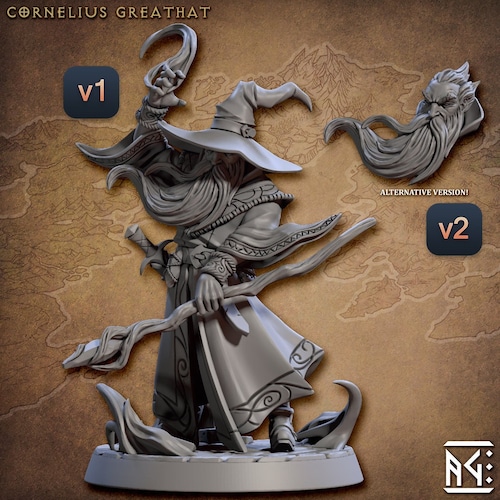 Human Wizard Premium Dnd Miniature Mini 28mm to 100mm - Etsy