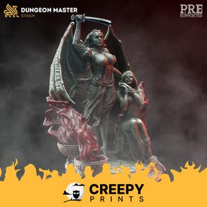 Succubus DnD miniatures compatible with 28mm 32mm tabletop fantasy minis 50296 DM0222