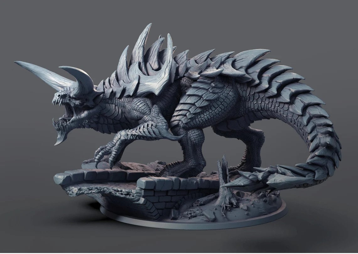Tarrasque Monster Premium 3D Printed Fantasy Tabletop - Etsy Norway