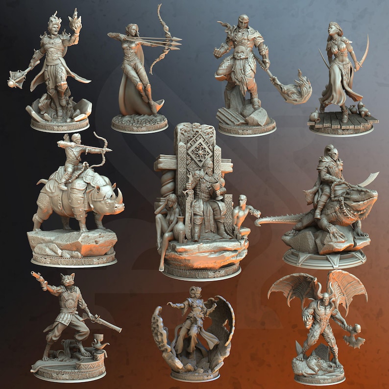 Female Elf Archer Ranger Dnd Miniatures Compatible With 28mm 32mm ...