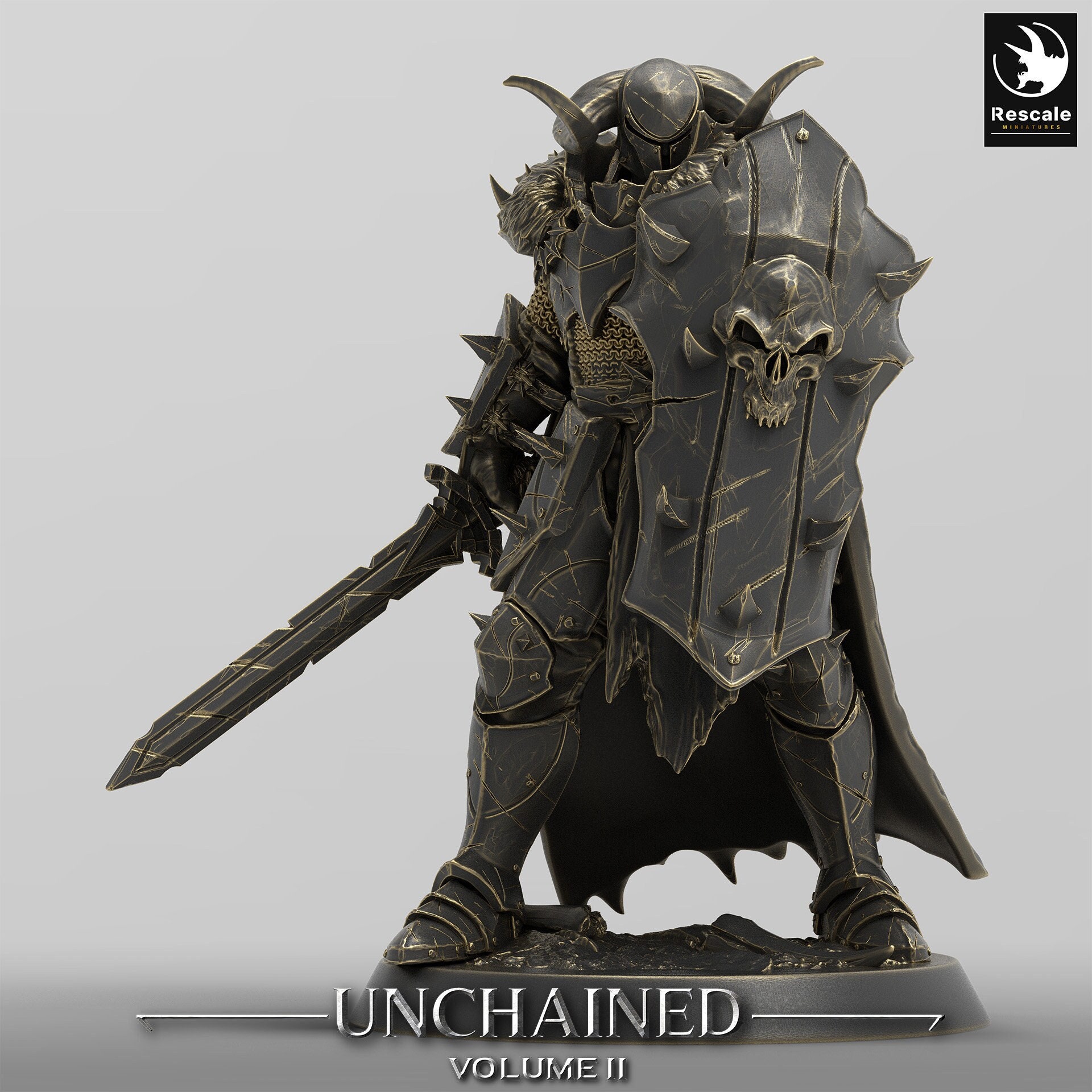 Oathbreaker Paladin Knight Cleric Ranger v15 Premium dnd Miniature Mini Warrior | Resin 3D Printed| 28mm 32mm 100mm|44493
