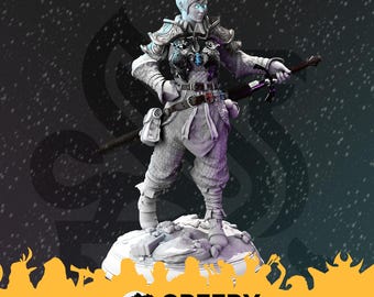 堕落した女性サムライ DnD ミニチュア 28 mm 32 mm ファンタジーミニチュア 50407 DM1221 と互換性あり