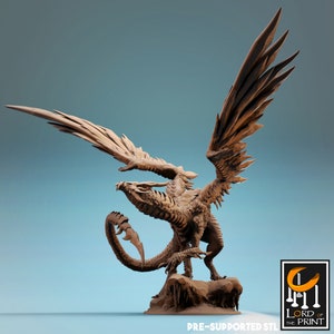 Steel Ancient Elder Dragon Premium dnd Miniature Mini Figure Figurine Statue | Resin 3D Printed | 44548