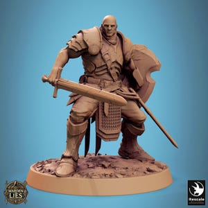 Paladin Knight Cleric Crusade Ranger v2 Premium dnd Miniature Mini  Warrior | Resin 3D Printed| 28mm 32mm 100mm| 46448