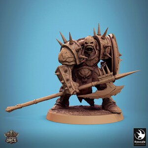 Orc Barbarian Infantry Marauder v5 Premium dnd Miniature Mini | Resin 3D Printed | 28mm 32mm up to 100mm | 46287