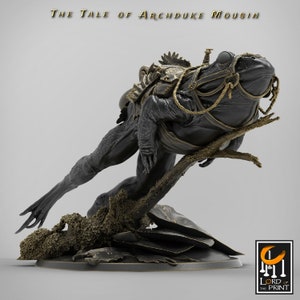 Saddle Frog Jump Beast v1 Premium dnd Miniature Mini | Resin 3D Printed | 28mm 32mm up to 100mm | 43345