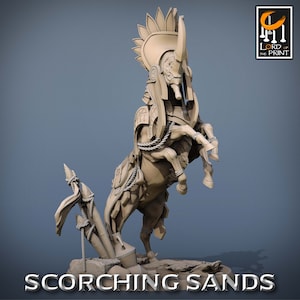 Egyptian Mount Saddle v4 Premium dnd Miniature Mini Figure Figurine | 28mm 32mm 100mm | Resin 3D Printed | 43698