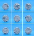 Pack of 9 Round Scenic Bases v9 | Cobblestone | 25mm 28mm 30mm 32mm 40mm 50mm 60mm 65mm 75mm 80mm | Tabletop Miniatures Minis p9-9 product logo