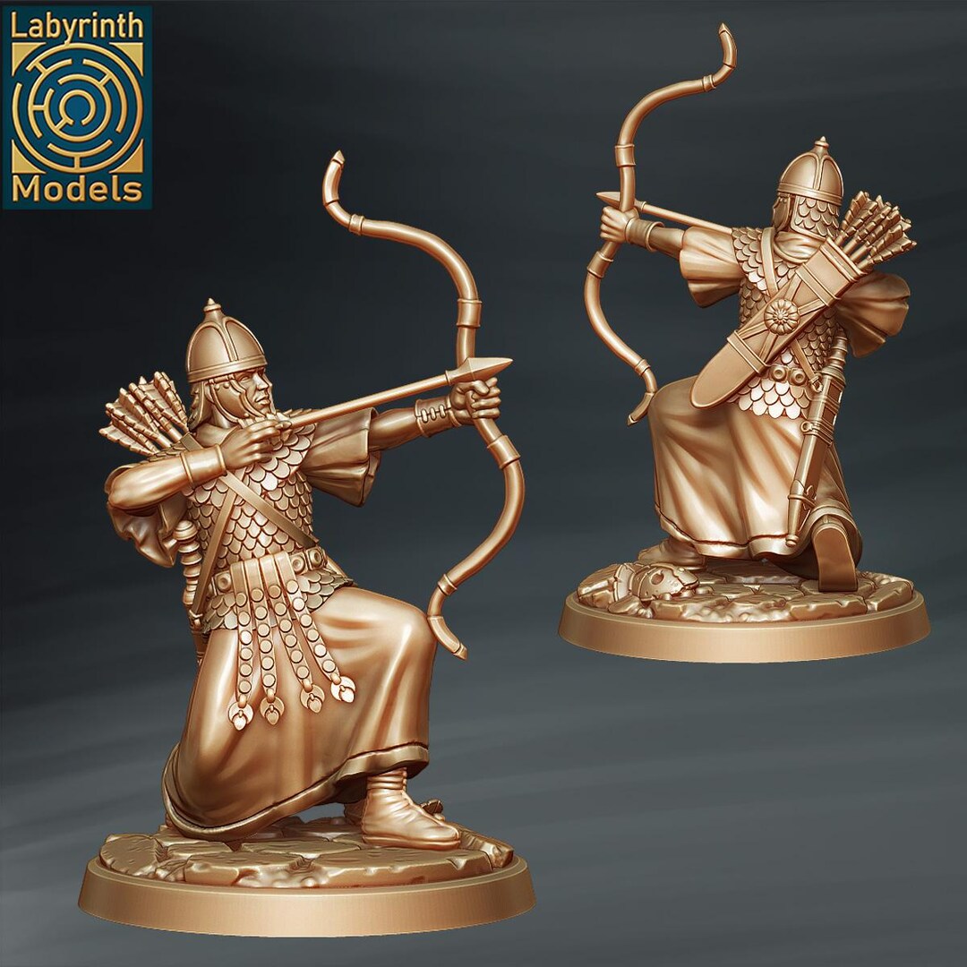 Human Archer Ranger Spartan V5 Dnd Miniatures Compatible With 28mm 32mm ...
