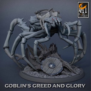 Montura de araña gigante V7 Premium dnd Miniatura / 28 mm 32 mm hasta 100 mm / Resina impresa en 3D / 43569