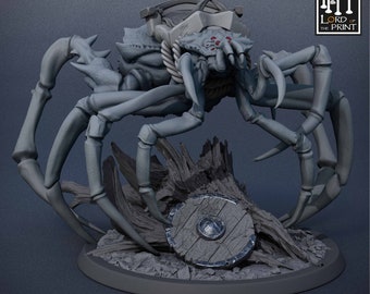 Sela de Aranha Gigante V7 para Miniaturas de D&D, compatível com miniaturas de fantasia de 28 mm e 32 mm | 43569