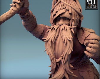 Gnome Warrior v1 Miniature DnD compatibili con miniature fantasy da 28 mm e 32 mm / 44200