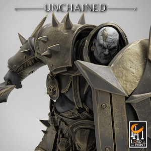 Heavy Knight Paladin Cleric v2 Premium dnd Miniature Mini Unchained | Resin 3D Printed | 28mm 32mm up to 100mm | 43179