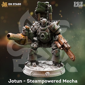 Robot Mecha Warforged v2 Premium dnd Miniature Mini Figure Figurine | Resin 3D Printed | 28mm 32mm to 100mm | 50271