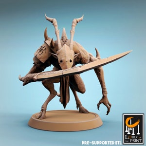 Demon Infernum Soldier v15 Premium dnd Miniature Mini Figure Figurine | 28mm 32mm to 100mm | Resin 3D Printed | 43474