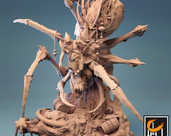 Aranha Guerreira Masculina - Miniaturas para D&D compatíveis com miniaturas de fantasia de 28 mm e 32 mm.