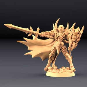 Drakenmir the Bonelord Spear Shield | Premium 3D Printed Tabletop Miniature 28mm to 100mm | dnd   and Dragon | 20903