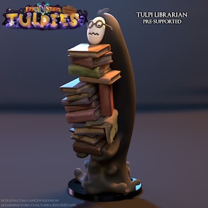 Ghost Cute Tulpie Librarian Miniature Mini | 28mm 32mm to 100mm | Resin 3D Printed | 45013