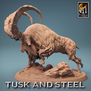 Ram Wild v2 Premium dnd Miniature Mini 28mm 32mm up to 100mm | Cleric Warrior Fighter | Resin 3D Printed | 43837