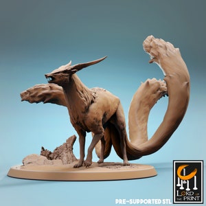 Fox Miniature Kitsune v4 Premium dnd Miniature Mini | Flesh Hounds HellHound | 43433