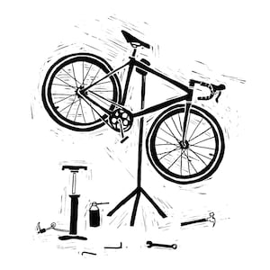 DIY Bike mechanic - A5 Art print - ‘She’s a bit of a Fixer Upper’
