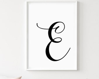 letter e printable etsy