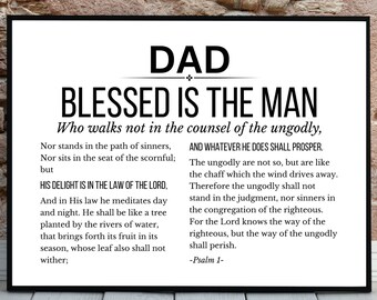 Psalm 1 Print for Dad: Scripture Verse Wall Art (Digital Download)