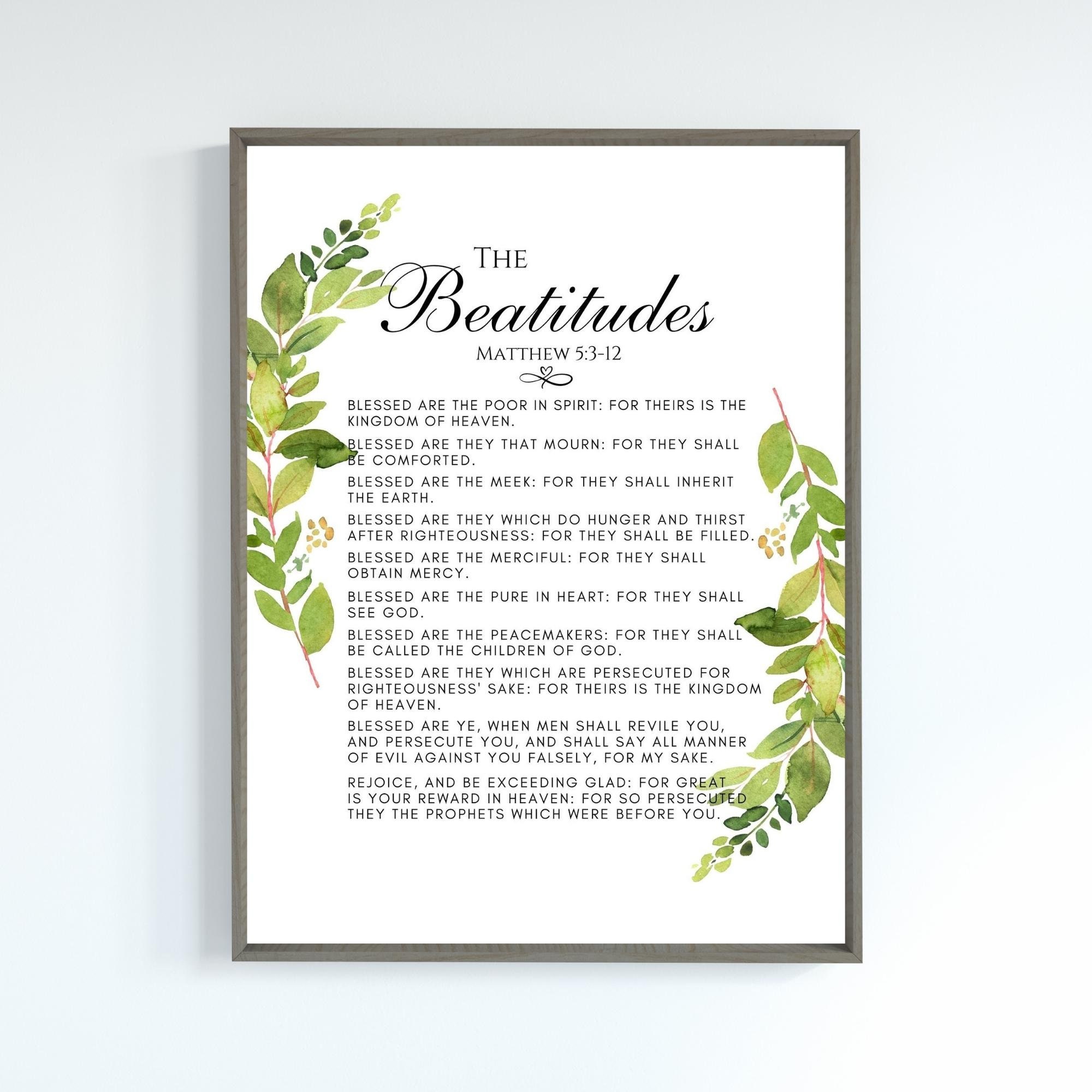 The Beatitudes KJV Printable matthew 5 3 12 Print blessed Etsy the-beatitudes-kjv-printable-matthew-5-3-12-print-blessed-etsy