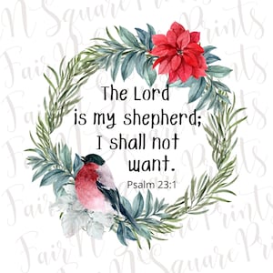 The Lord is my Shepherd Png File for Sublimation/Psalm 23:1 Png Designs/Png Files for Sublimation/Png Digital Download