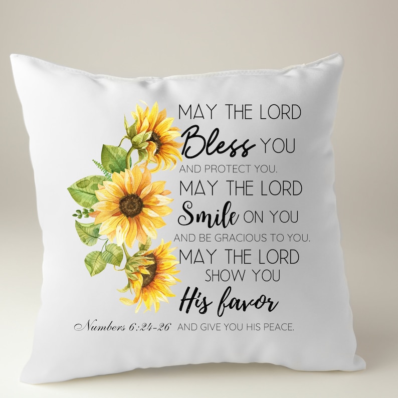 May the Lord Bless You - Numbers 6:24-26 Sunflower Png File for ...