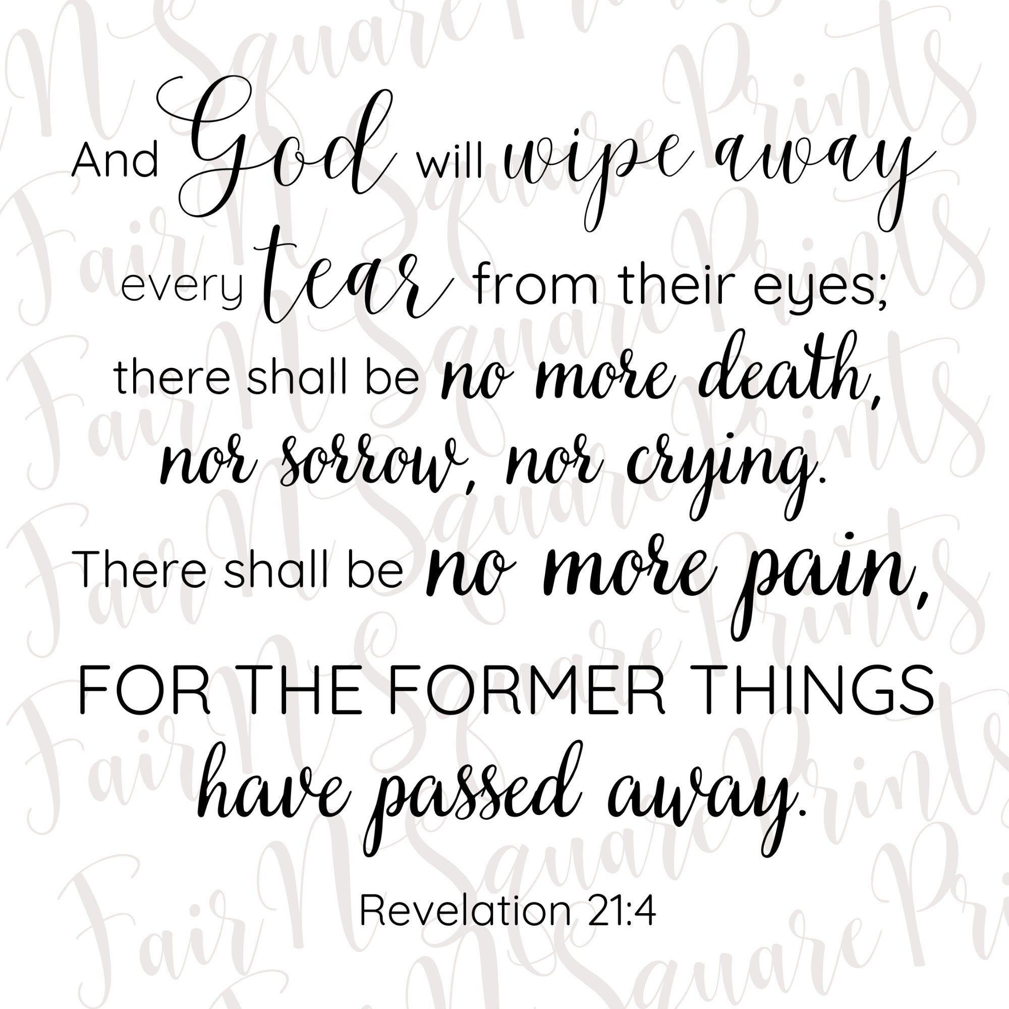 Revelation 21:4 PNG File for Sublimation (digital Download) - Etsy
