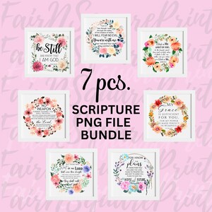 Religious Bundle/Floral Scriptures Png Files for Sublimation/Scripture PNG Bundle/Christians Sublimation/Png Digital Download