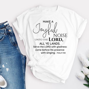 Psalm 100: Make a Joyful Noise PNG File for Sublimation (digital ...