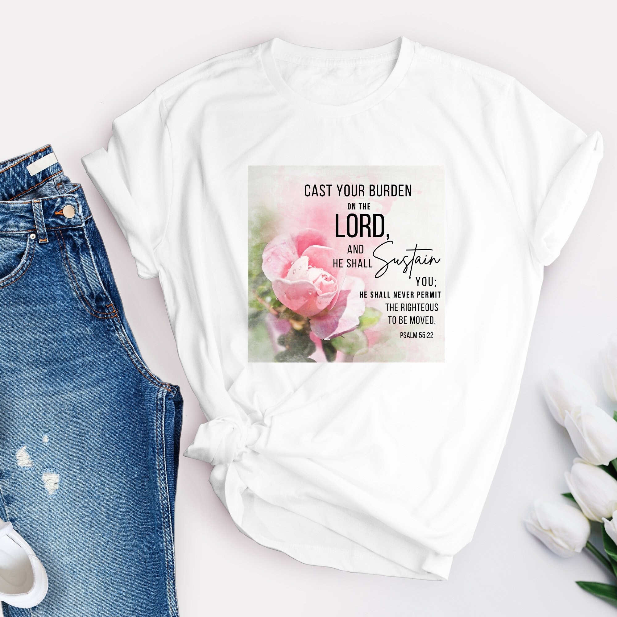 Give Your Burdens To The Lord Women T shirt Give Your Burdens To The Lord Women T shirt