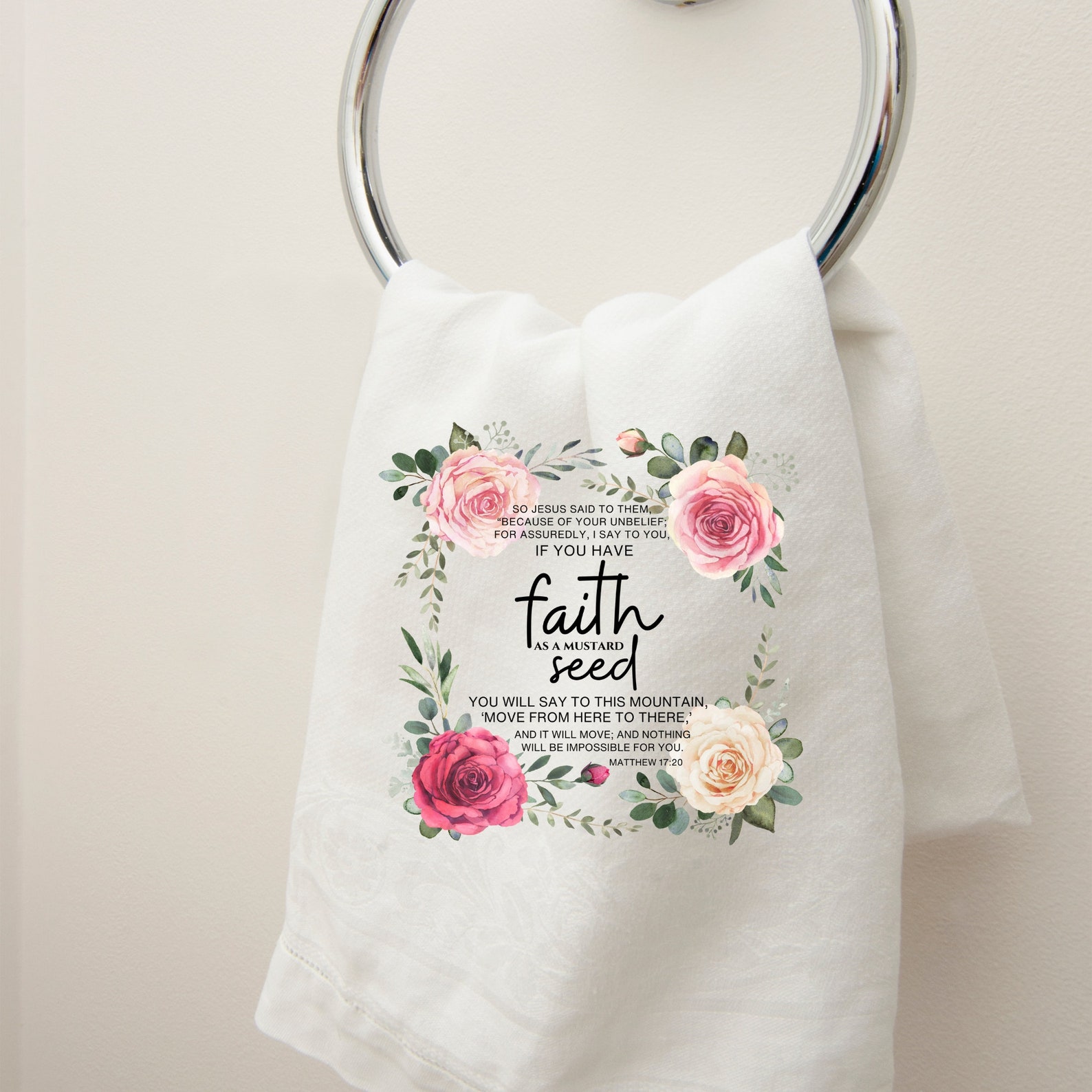 Matthew 17:20 Floral Png File for Sublimation/faith as a Mustard Seed ...