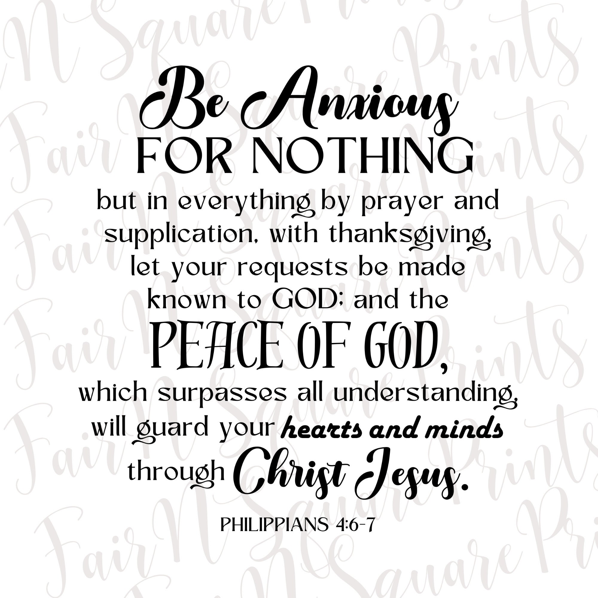 Buy Be Anxious for Nothing Png File for Sublimation/philippians 4:6-7 Png  File for Sublimation/scriptures Sublimation/png Digital Download Online in  India - Etsy, image size:2000x2000