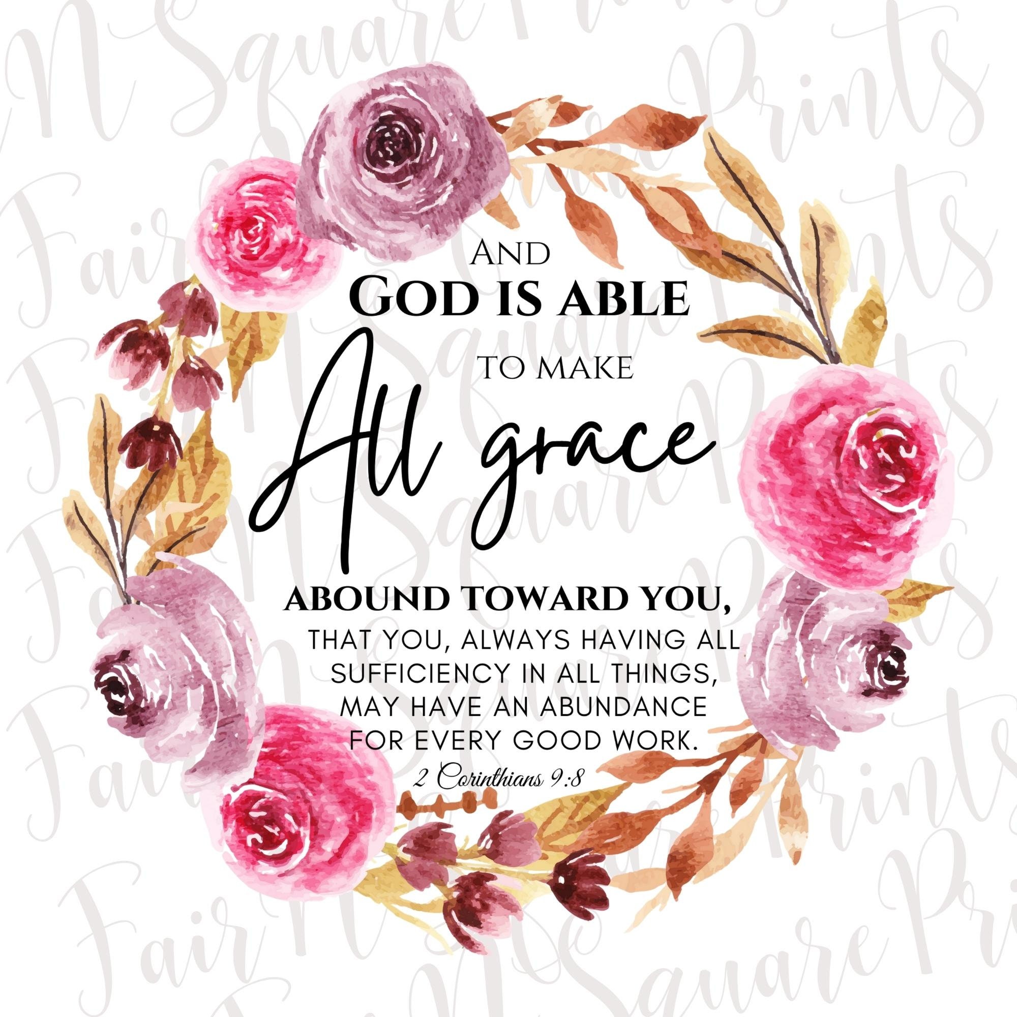 Motivational Verse Png File/2 Corinthians 9:8 - and God is