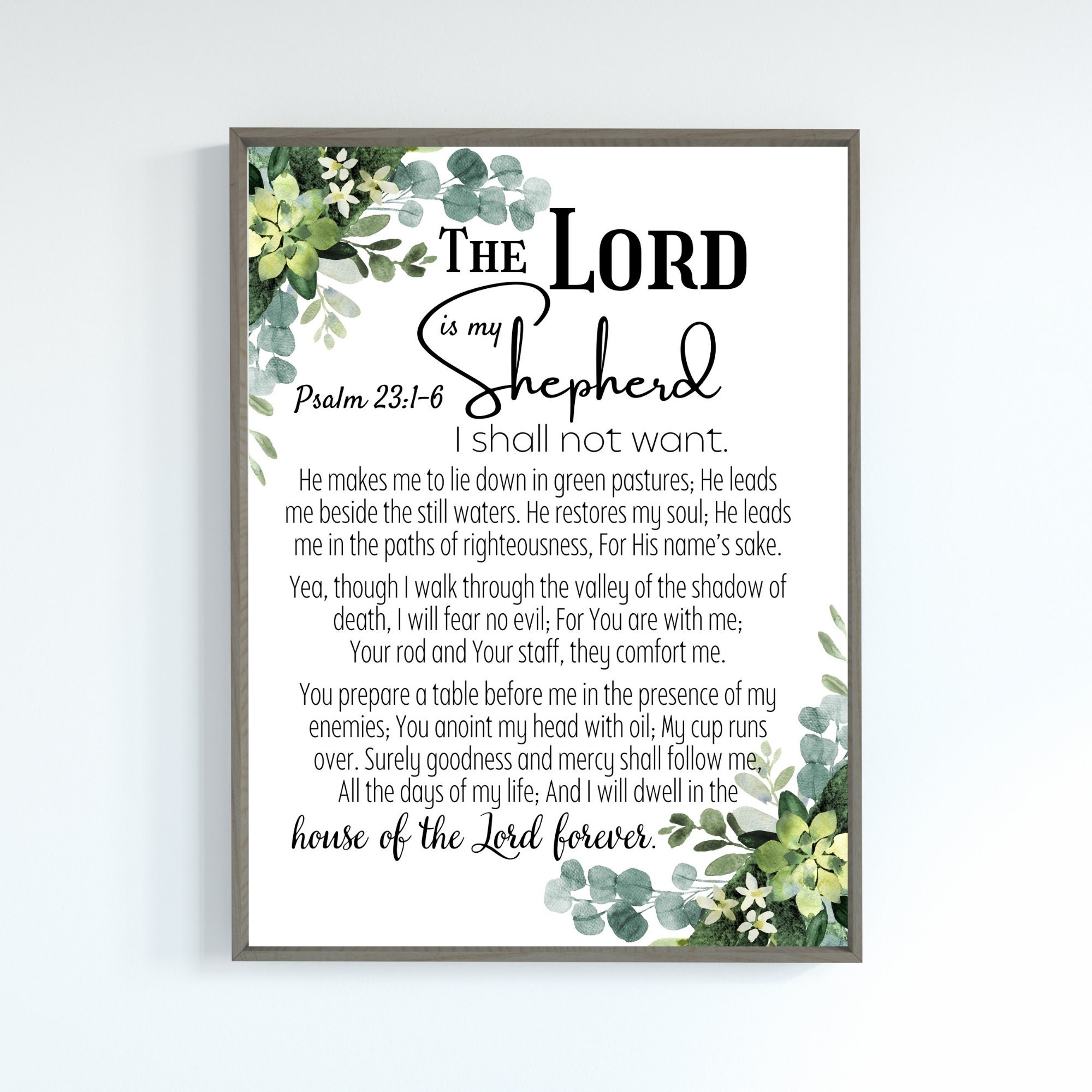 the-lord-is-my-shepherd-psalm-23-1-6-print-christians-printable-wall-art-scripture-wall-art-digital-download-etsy for Psalm 23 Printable Pdf Free The Lord is My Shepherd - Psalm 23:1-6 Print/christians Printable Wall Art/scripture Wall Art/digital DOWNLOAD - Etsy for Psalm 23 Printable Pdf Free