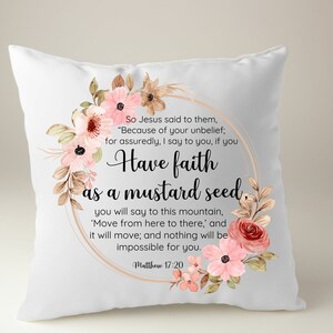 Matthew 17:20 Have Faith as a Mustard Seed Floral Png File for ...