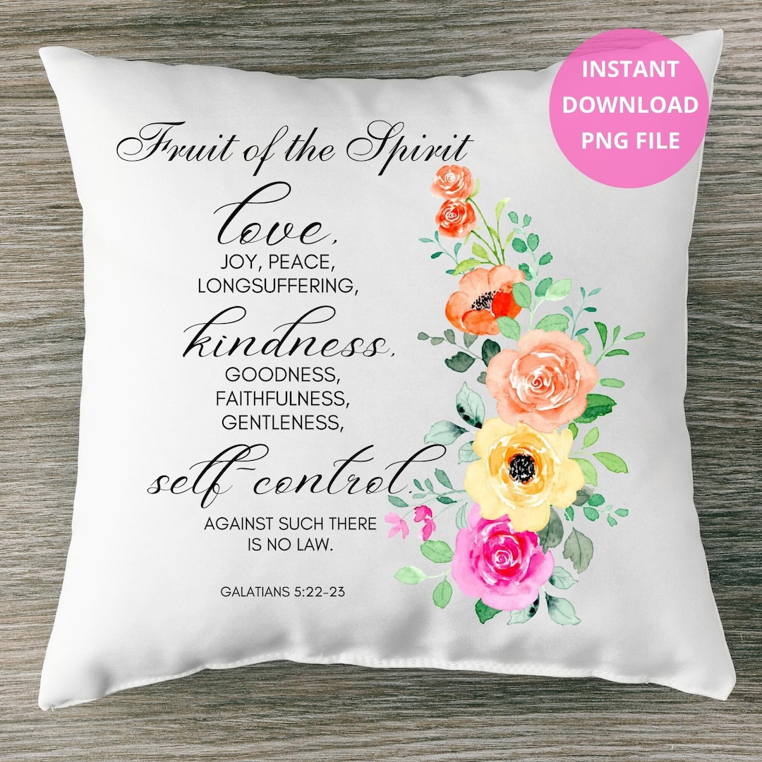 Fruit of the Spirit Floral PNG File - Galatians 5:22-23 (digital ...